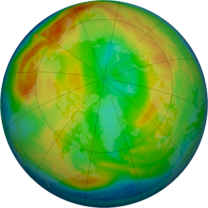Arctic ozone map for 26 December 2000